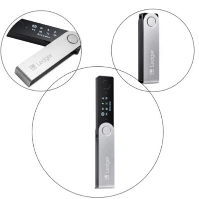 Аппаратный криптокошелек Ledger Nano X with $20 in Bitcoin , черный во Владивостоке
