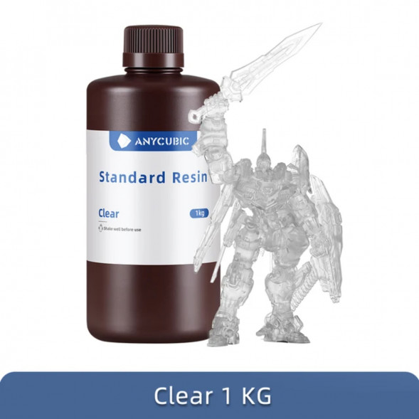 Фотополимерная смола Anycubic Standard Resin для 3D принтера Прозрачная (Clear), 1 кг во Владивостоке