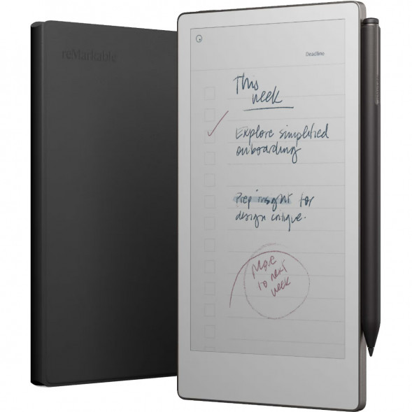 Графический планшет reMarkable Paper Pro Move + Стилус MarkerPlus + Чехол BookFolio Premium Leather, Black во Владивостоке