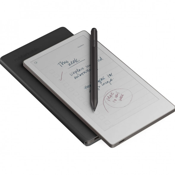 Графический планшет reMarkable Paper Pro Move + Стилус MarkerPlus + Чехол BookFolio Premium Leather, Black во Владивостоке